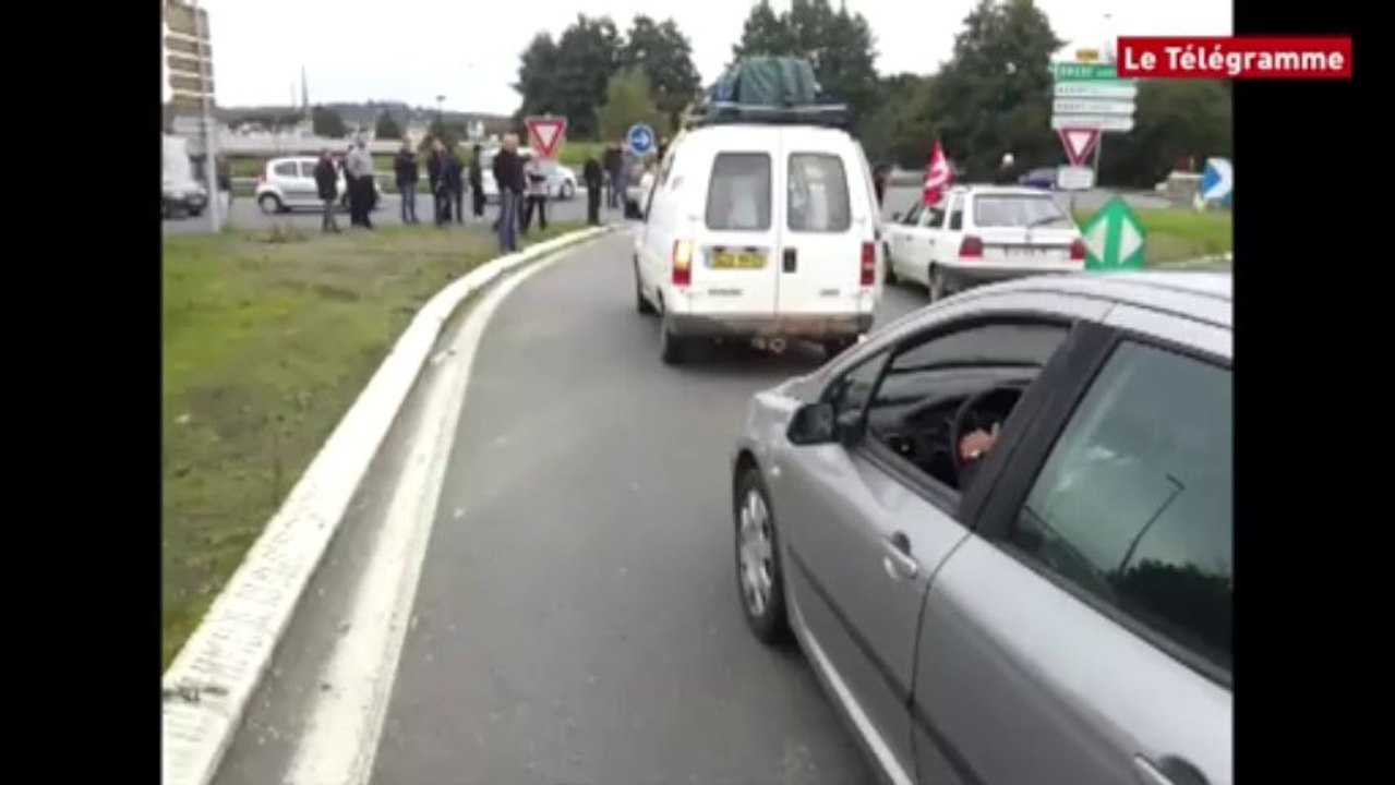 Le Relecq-Kerhuon (29). Les salariés de Gad bloquent un accès au pont de l'Iroise