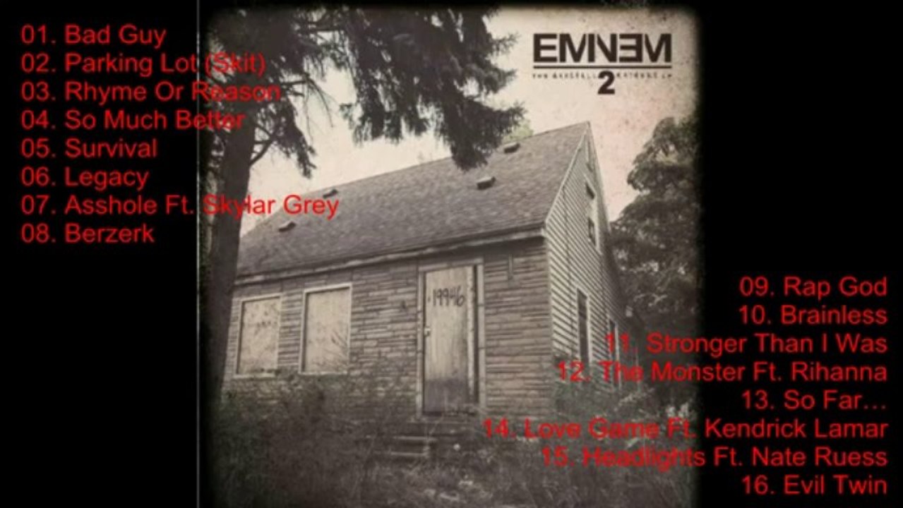 Eminem Track Listing "Marshall Mathers LP 2" [ MMLP 2 ] Official Full Album Releasing - 8 Nov. 2013