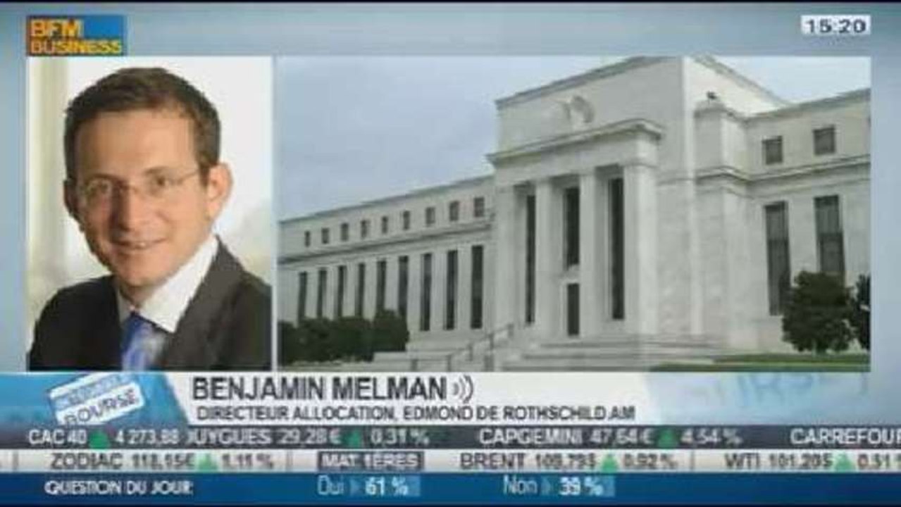 Répercussions de la crise budgétaire sur le calendrier de la FED: Benjamin Melman, dans Intégrale Bourse - 18/10