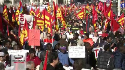 Download Video: Corteo Cobas a Roma, i sindacati uniti guidano la piazza