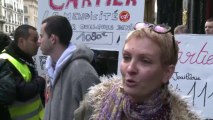 Cartier : des ouvriers en grève manifestent à Paris