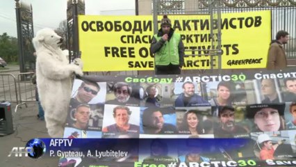 Moscou: manifestation de soutien aux activistes de Greenpeace