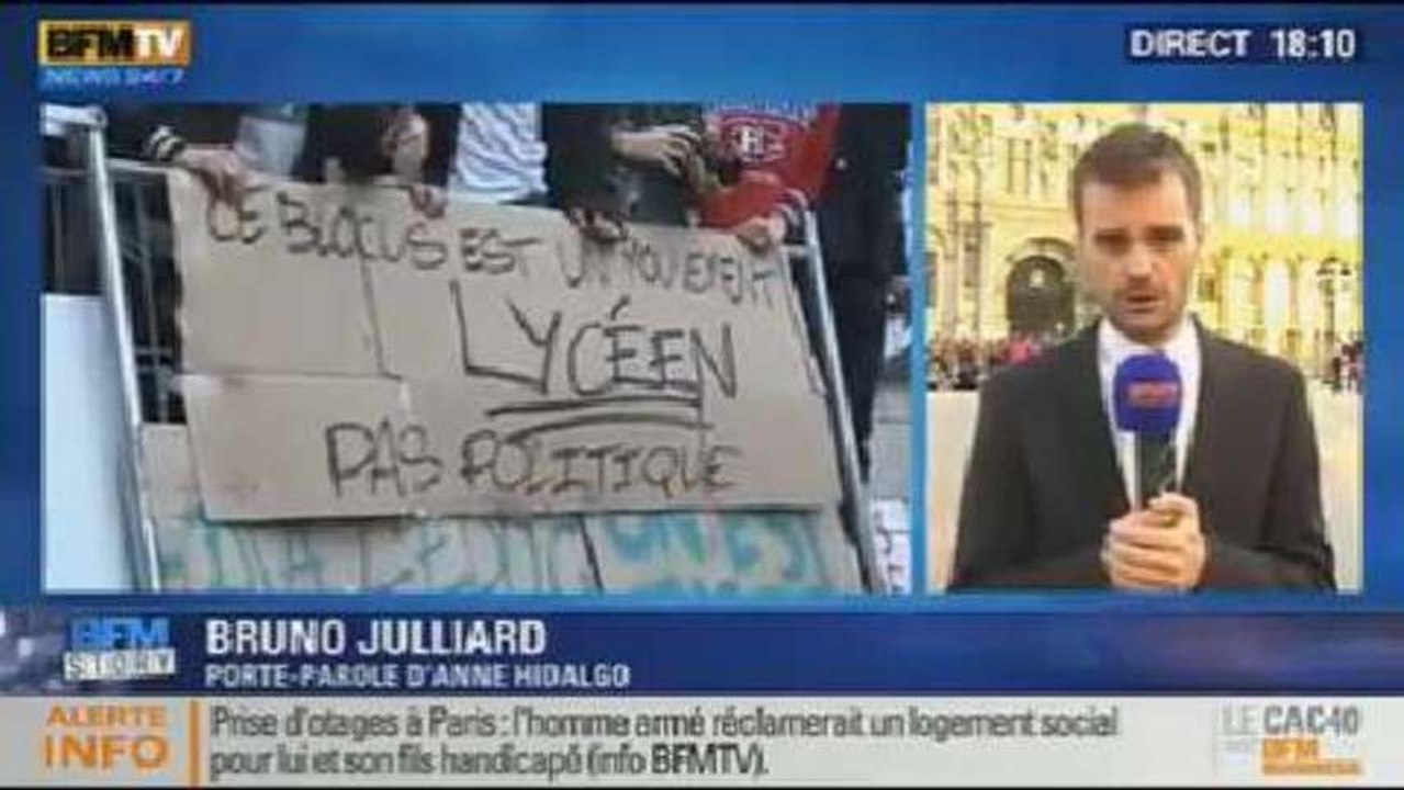 BFM Story: manifestations lycéennes en soutien à Leonarda - 18/10