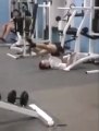 A Guy completely crazy during Fitness Workout Exercise - DUMB!