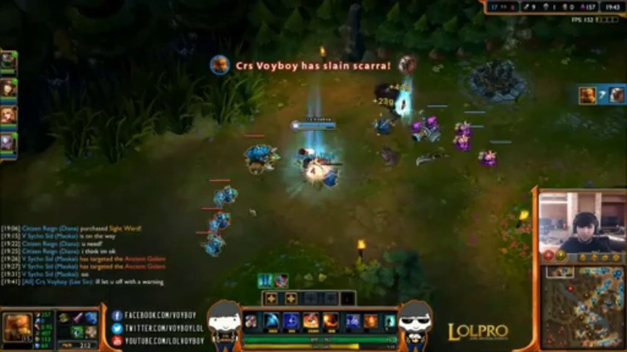 LOL FUN - Voyboy lesson 01 to Scarra - league-of-legends