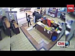 Graphic Security Camera Video of Nairobi Mall Terrorist Attack