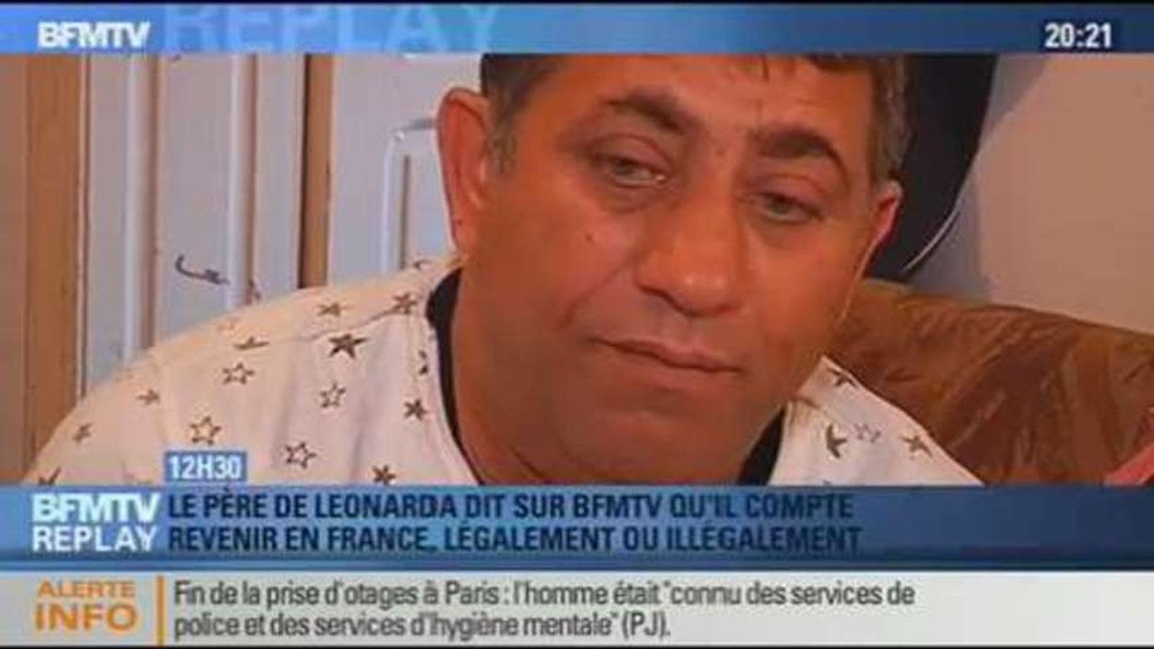 BFMTV Replay: le père de Leonarda compte revenir en France, légalement ou illégalement - 18/09