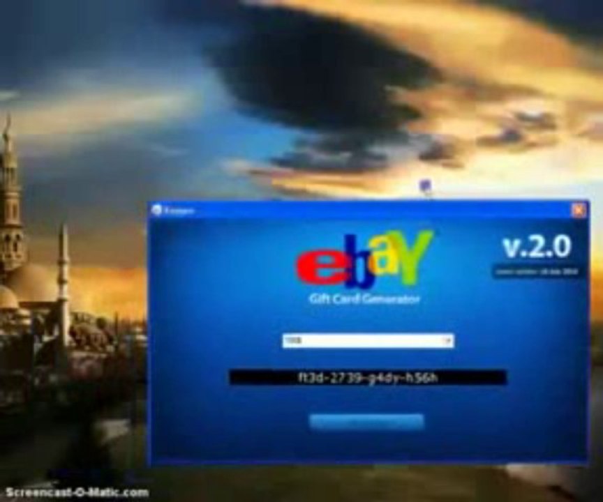 ▶ eBay Générateur De Cartes-Cadeaux [lien description] (Octobre 2013)