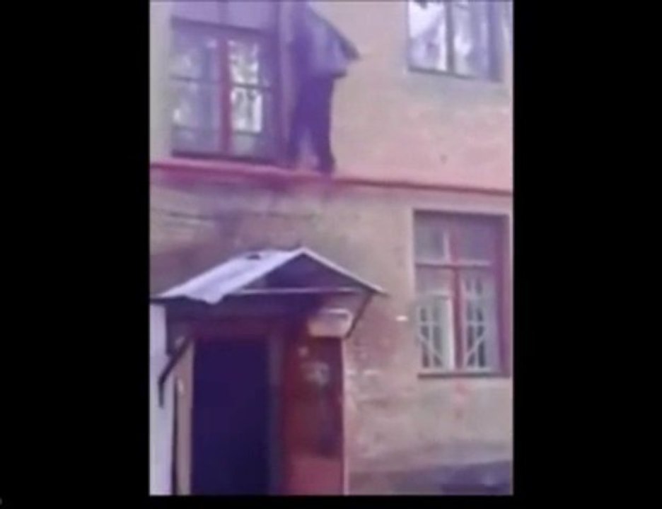"Russian drunk style" Parkour! FAIL