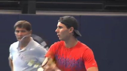 Rafael Nadal's practice in Manacor (22-10-2013)