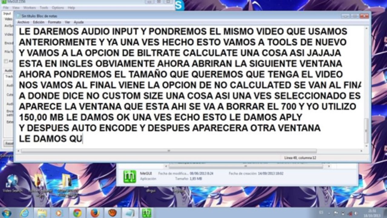 Tutorial para encodear videos con formato de aegisub (Megui)