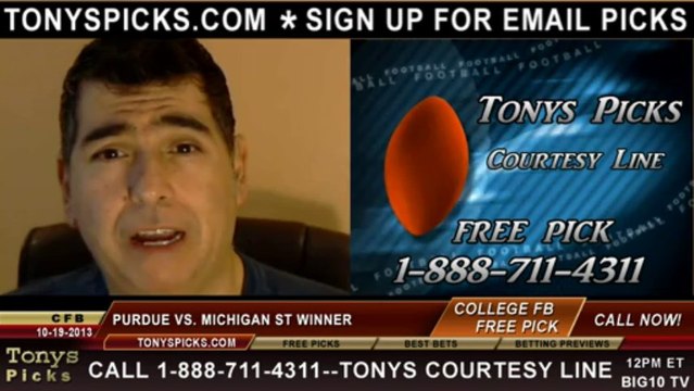 Michigan St Spartans vs. Purdue Boilermakers Pick Prediction NCAA College Football Odds Preview 10-19-2013