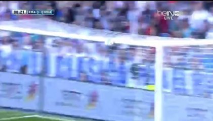 Ronaldo hits the post