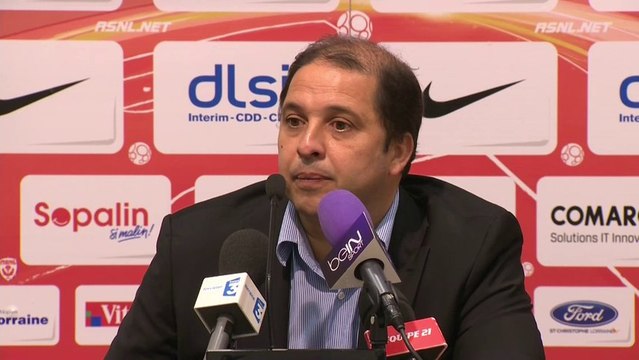 Conférence de presse AS Nancy-Lorraine - Clermont Foot (3-2) : Pablo CORREA (ASNL) - Régis BROUARD (CF63) - 2013/2014