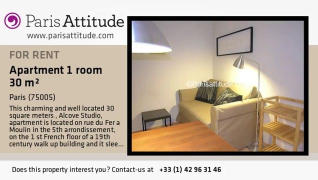 Alcove Studio Apartment for rent - Place Monge, Paris - Ref. 5679