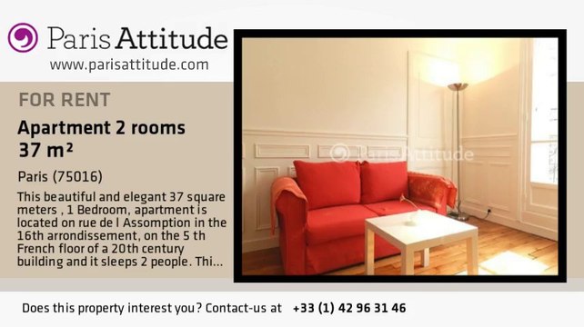 1 Bedroom Apartment for rent - Maison de la Radio, Paris - Ref. 8871