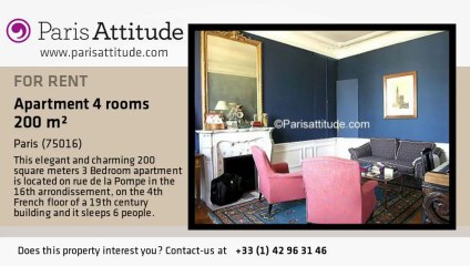 3 Bedroom Apartment for rent - Rue de la Pompe, Paris - Ref. 4908