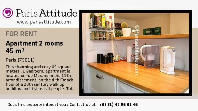 1 Bedroom Apartment for rent - Belleville, Paris - Ref. 6914