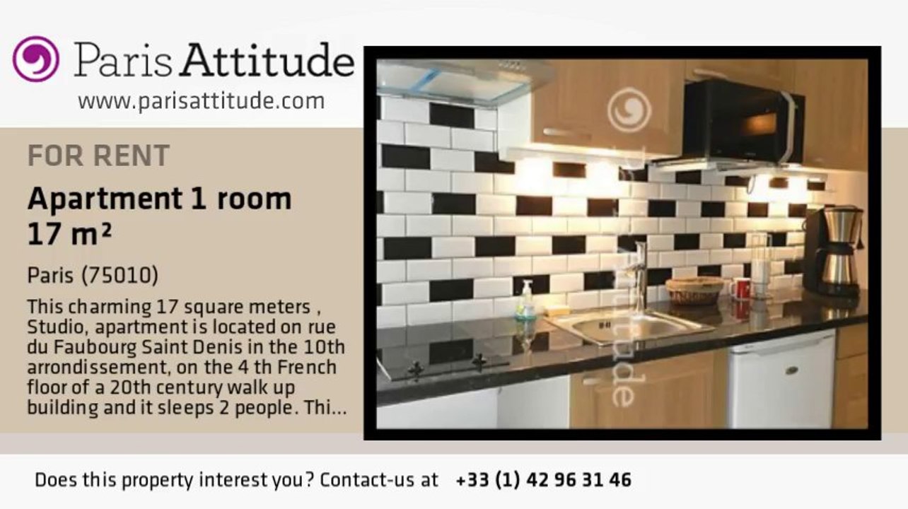 Studio Apartment for rent - Gare de l'Est/Gare du Nord, Paris - Ref. 8334