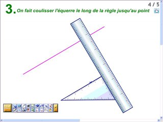 comment tracer 2 droiteds parallèles avec règle et équere ?