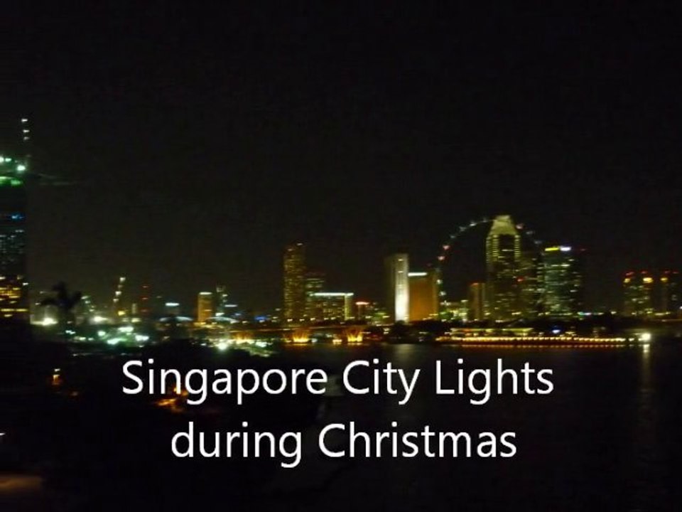 Beautiful Singapore Waterfront Night City Lights.  Singapore Holiday Tours