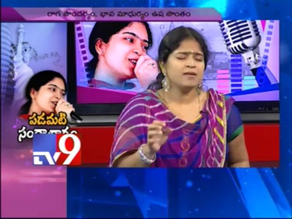 Playback singer Usha in Tv9 Studio - Part 4