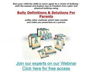 Bully Definitions & Solutions Sales