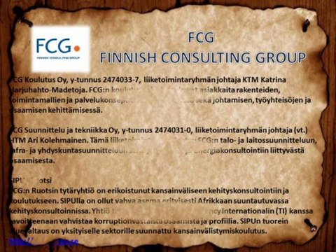 Finnish Consulting Group FCG FINNISH CONSULTING GROUP