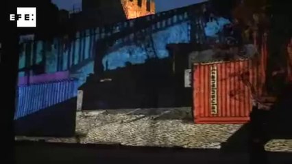 História de Lisboa é projetada nas muralhas do Castelo de São Jorge.
