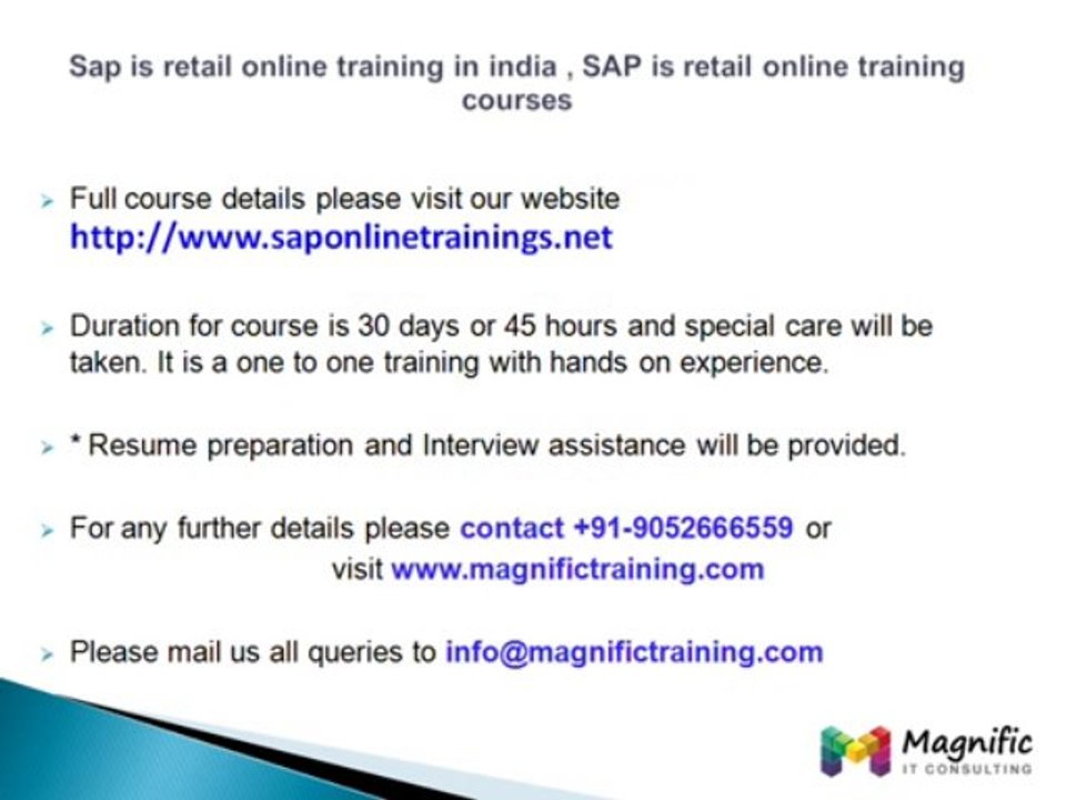 Sap is retail online training in kochi,SAP is retail online training courses