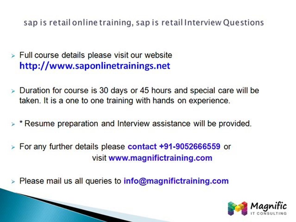 sap is retail online training, sap is retail Interview Questions
