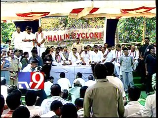 CM Kiran visits cyclone affected areas in Srikakulam