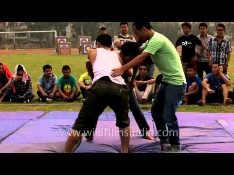 Men's wrestling competition : At the 50th Naga Fest'13-Delhi