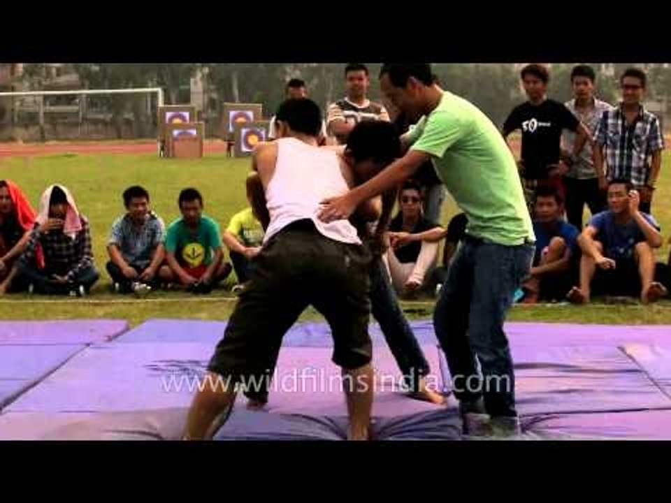 Men's wrestling competition : At the 50th Naga Fest'13-Delhi