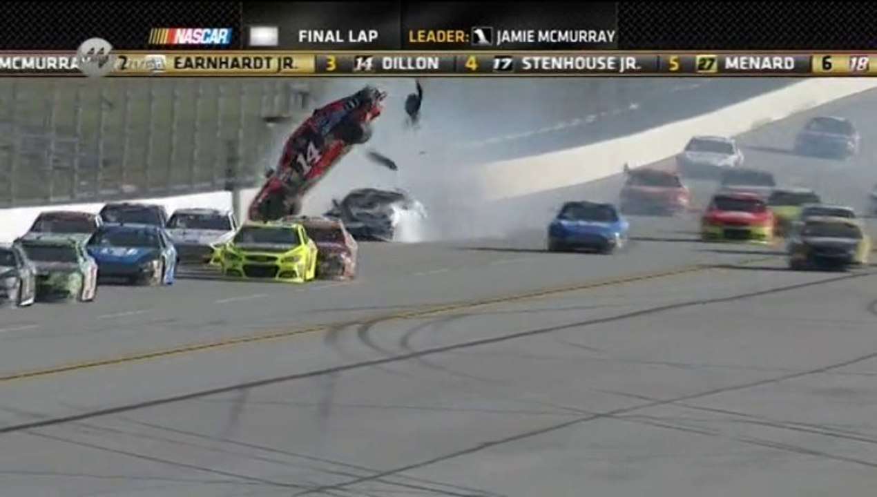2013 NASCAR Sprint Cup at Talladega Final Lap Crash German