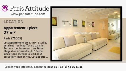 Appartement Studio à louer - Place Monge, Paris - Ref. 6213