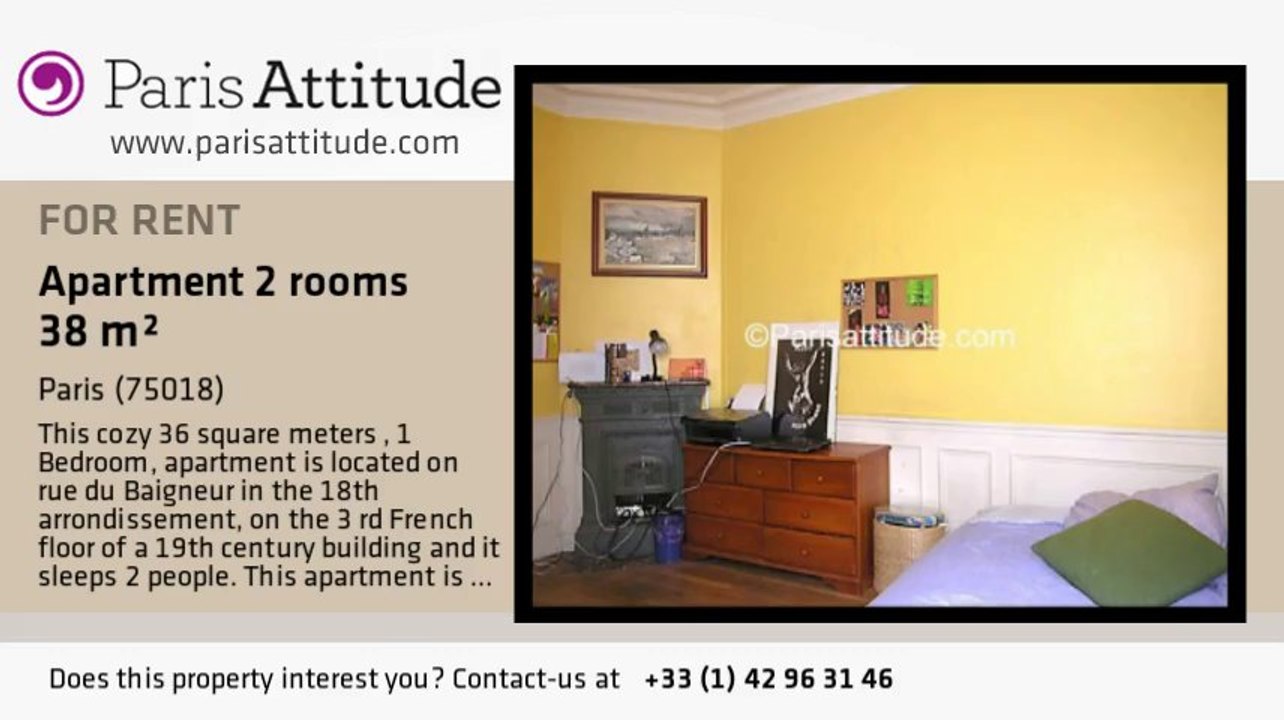 1 Bedroom Apartment for rent - Jules Joffrin - Mairie du 18ème, Paris - Ref. 7213