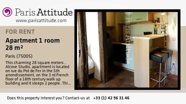 Alcove Studio Apartment for rent - Place Monge, Paris - Ref. 4826