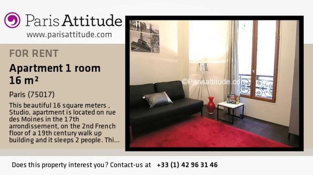 Studio Apartment for rent - Guy Moquet, Paris - Ref. 7481