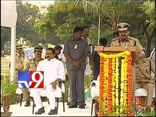 Governor Narasimhan, CM Kiran at Police Commemoration Day
