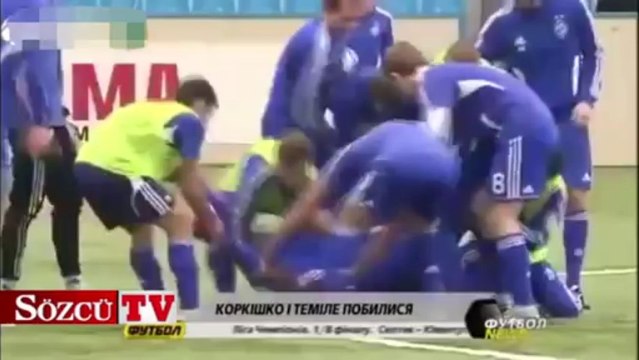 Antrenmanda tekme tokat kavga