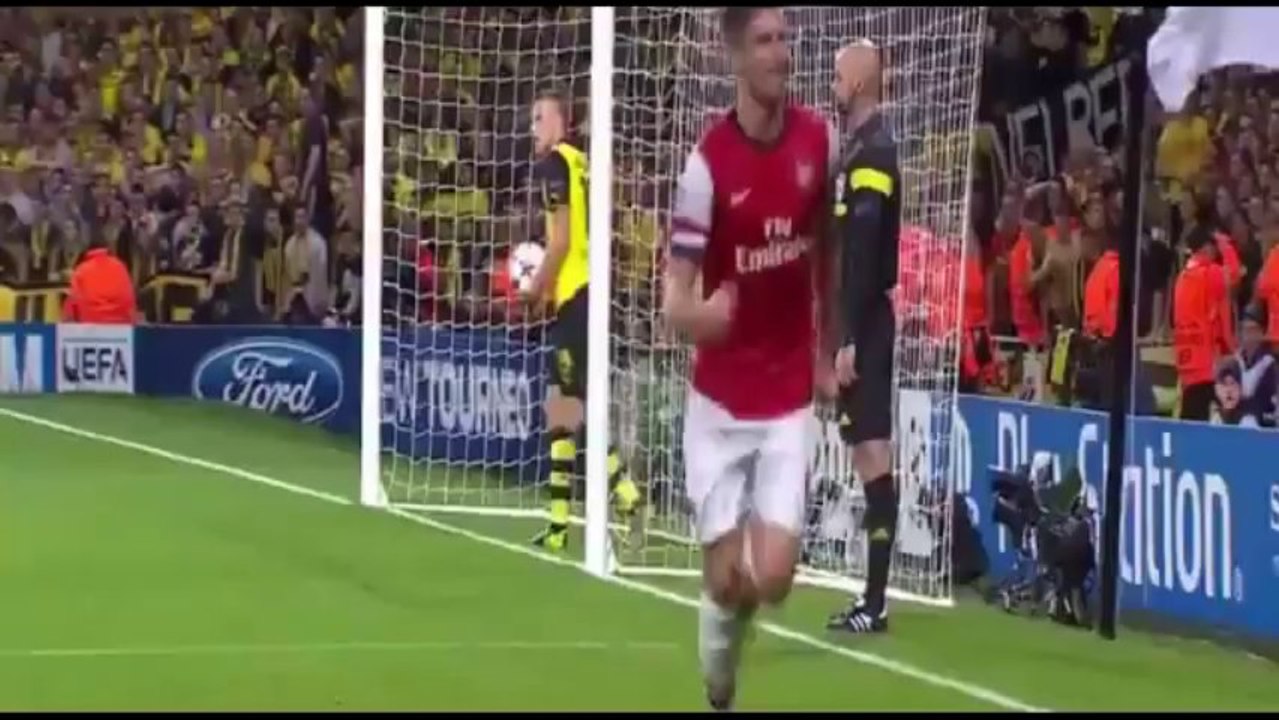 Arsenal vs Borussia Dortmund 1-2 All Goals 22.10.2013