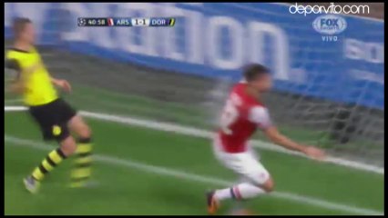 Gol de Giroud, Arsenal 1-1 Dortmund