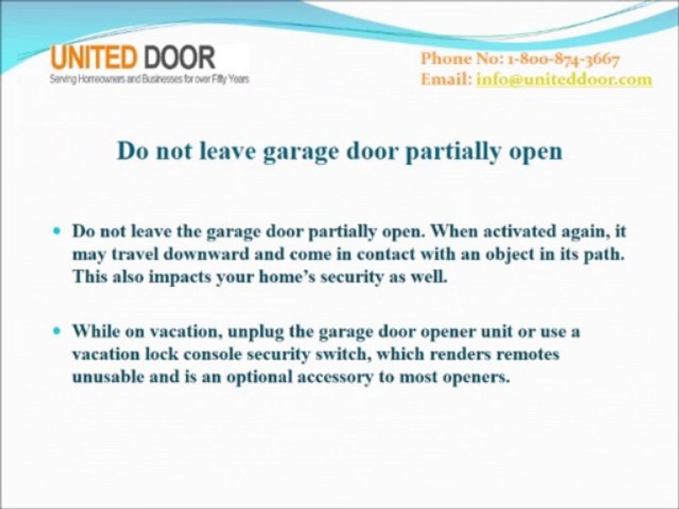 Guide to Garage Door Safety