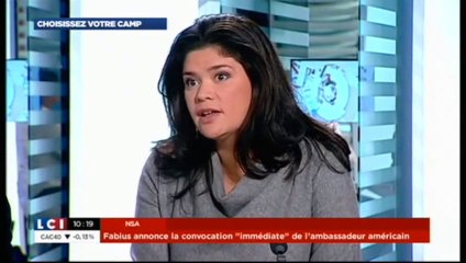 Raquel Garrido à l'émission "Choisissez votre camp" sur LCI le 21/10/2013