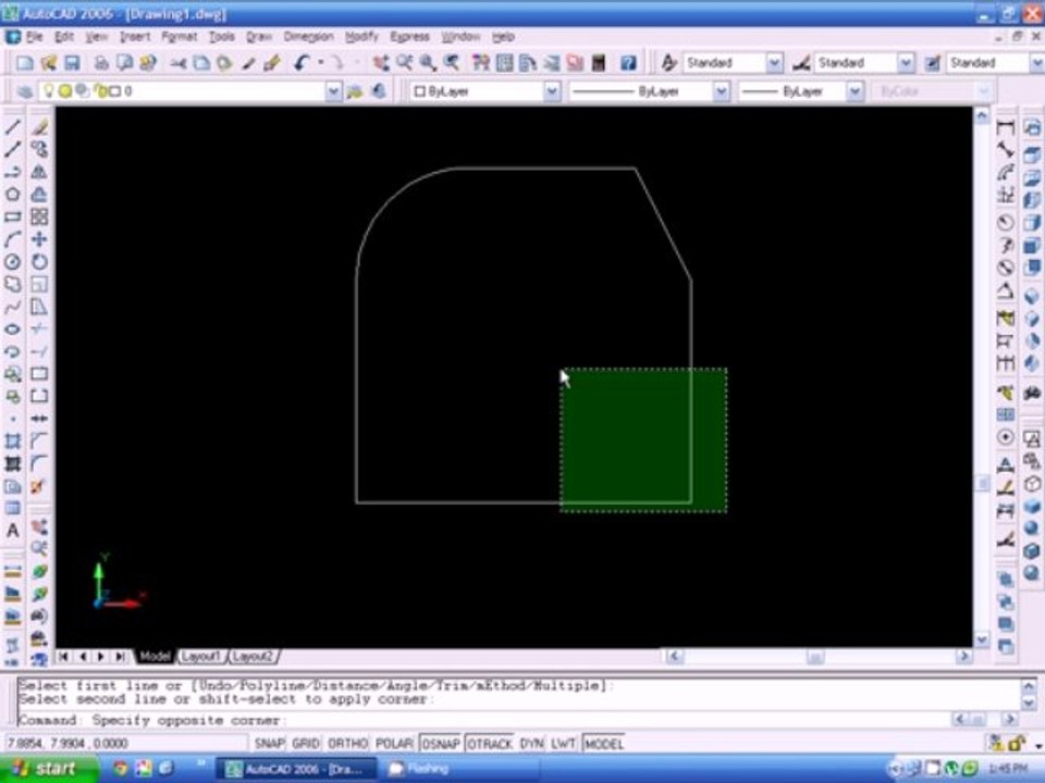 Autodesk - Auto CAD 2006/2008 - Command - Fillet & Chamfer - Urdu / Hindi 