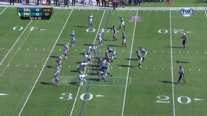 Cowboys defense, sack, 5-yd loss