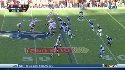 Titans defense, sack, 1-yd loss