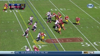 Bears defense, sack, 8-yd loss