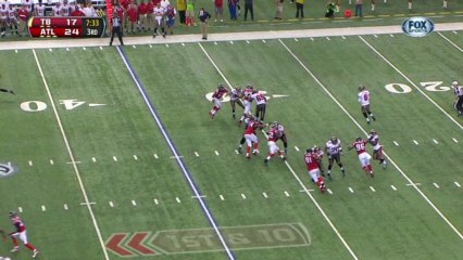 Falcons defense, sack, 5-yd loss